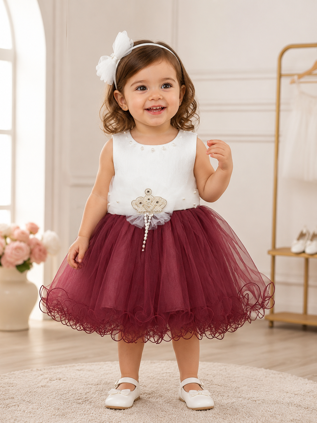 Bordo Prenses Abiye